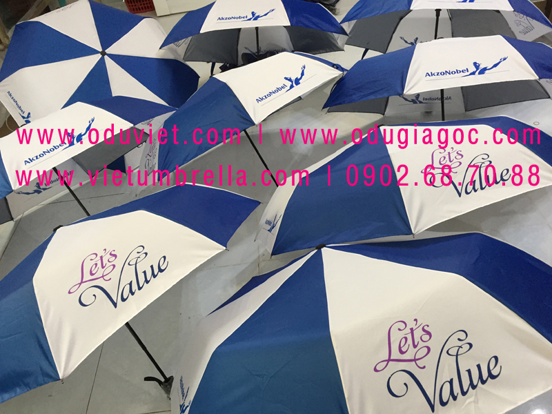 xưởng sản xuất ô dù cầm tay in logo quảng cáo